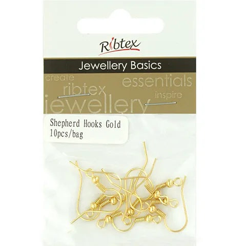 SHEPHERD HOOKS GOLD (10)