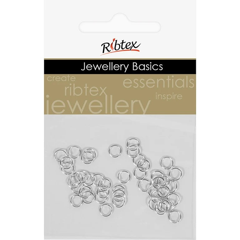JUMP RINGS 4MM SILVER 4MM 40PC