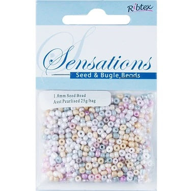 BEAD GLASS SEED PEARLISED 1.8MM 25G