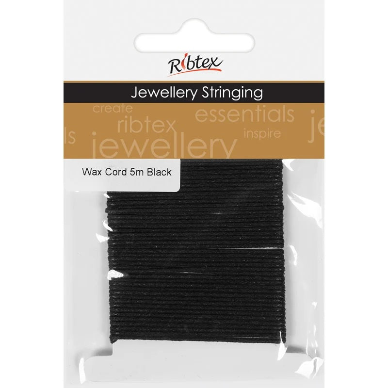 WAX STRING CORD BLACK 5M