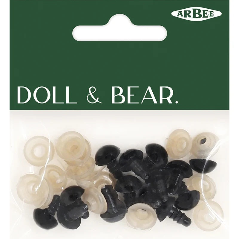 EYES CRYSTAL 7.5MM BLACK 14PC