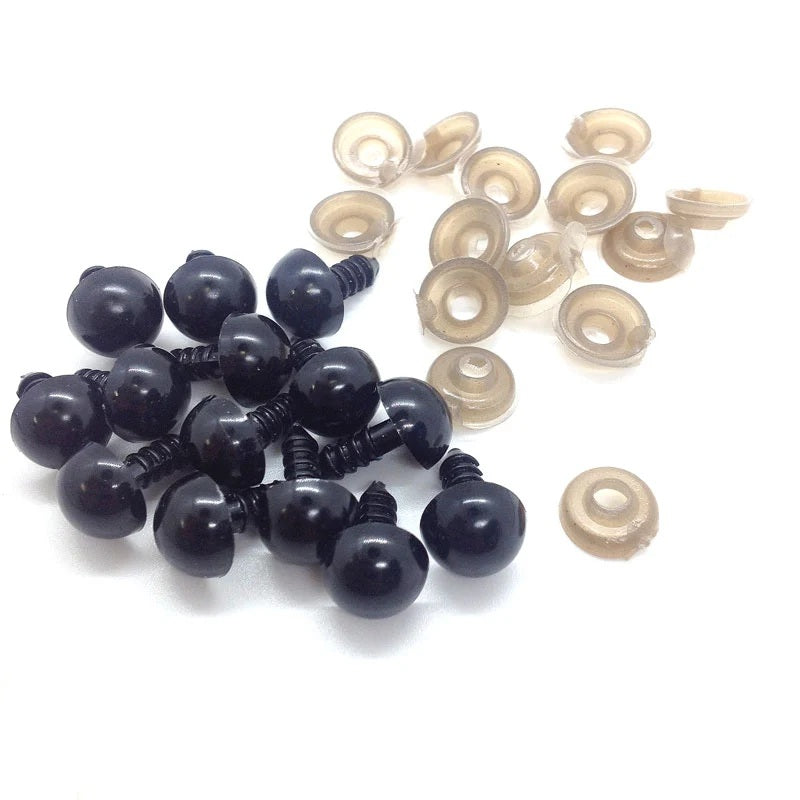 EYES CRYSTAL 9MM BLACK 14PC
