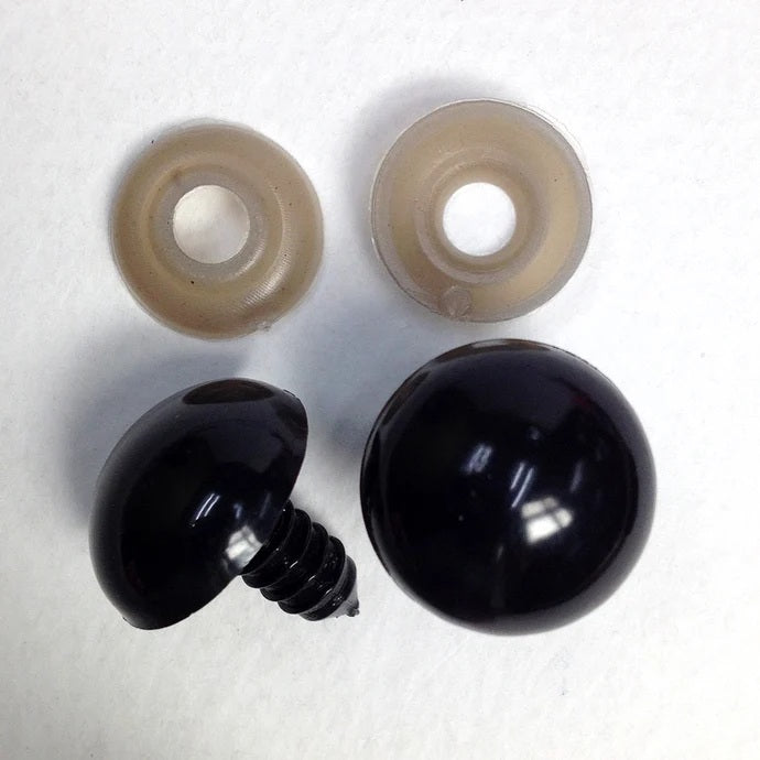 EYES CRYSTAL 12MM BLACK 12PC