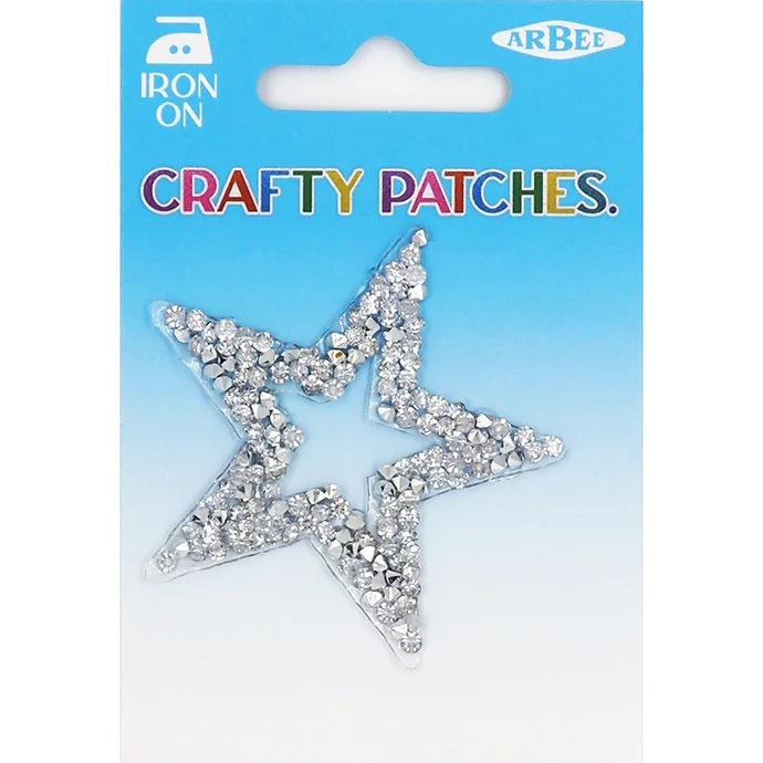 MOTIF STAR RHINESTONE IRON ON