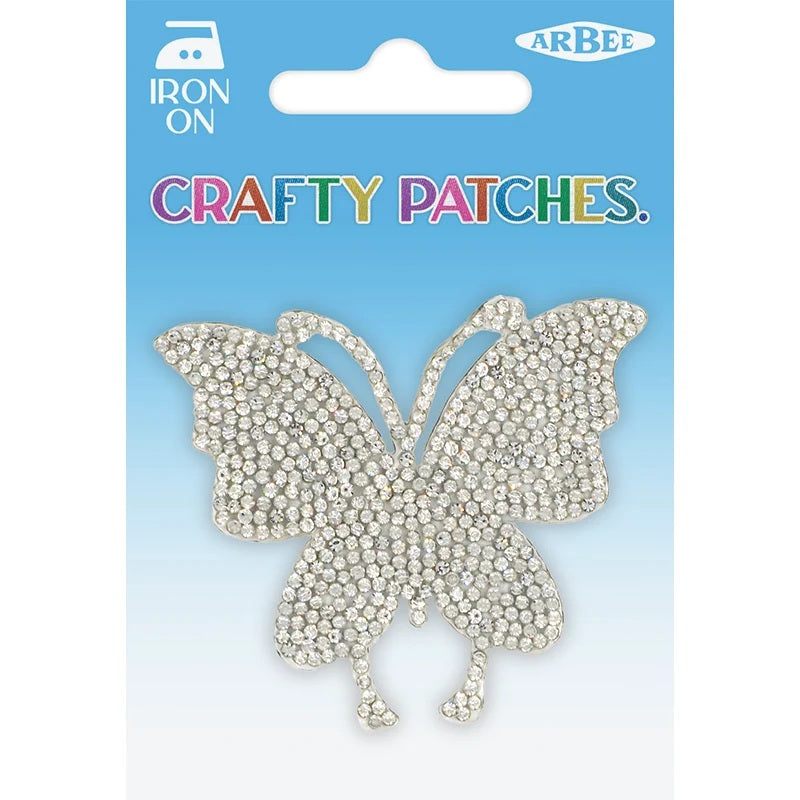 MOTIF BUTTERFLY RHINESTONE IRON ON