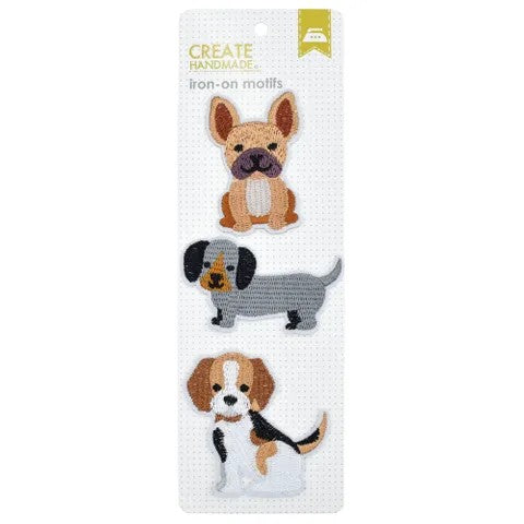 MOTIF IRON ON - DOGS 3 PK